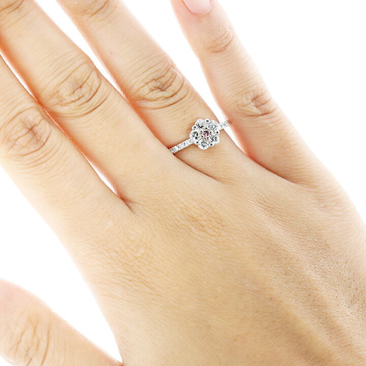 楽天市場】ピンクダイヤモンド リング 0.04ct FANCY PINK〜FANCY 