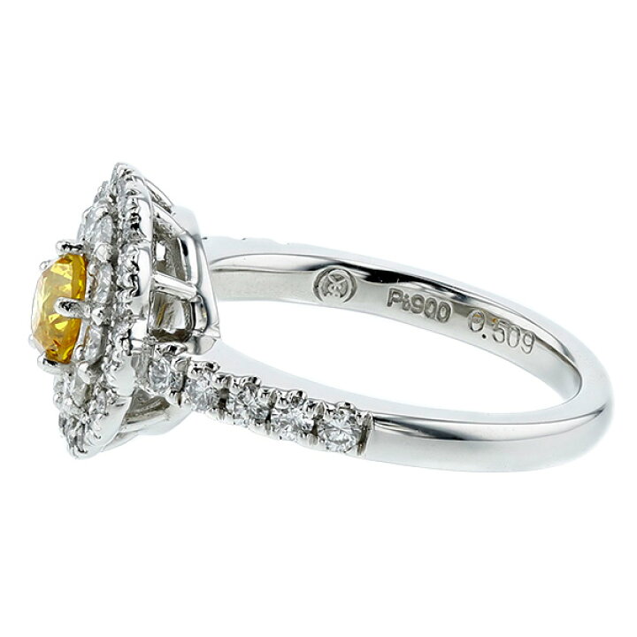 楽天市場】ダイヤモンド リング 0.509ct FANCY VIVID ORANGY YELLOW I1  