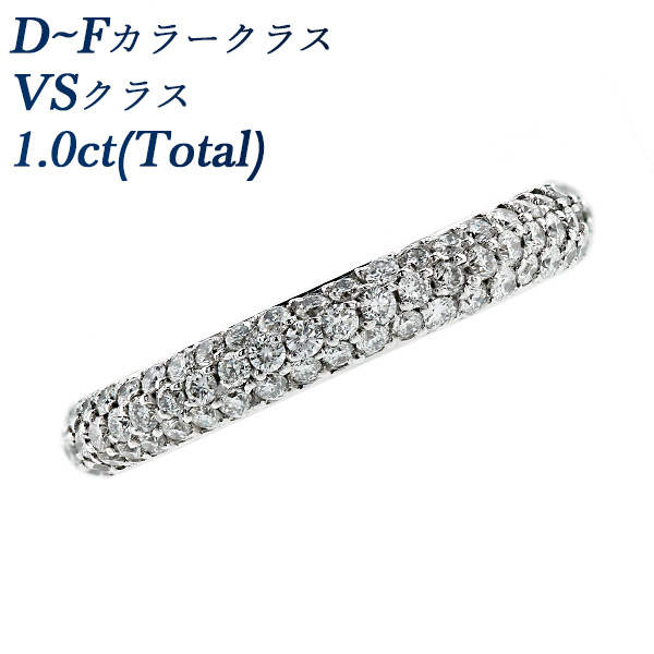 ダイヤモンド リング 1.0ct(Total) VSクラス-D〜Fクラス-EXCELLENT〜VERY GOODクラス K18WG 1カラット 1ct ダイヤモンドリング diamondring 指輪 ring diamond 18金 K18 ホワイトゴールド ダイヤリング パヴェ