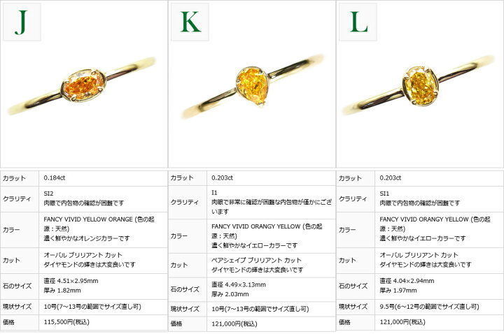 楽天市場】イエローダイヤモンド リング 0.07〜0.55ct FANCY LIGHT 