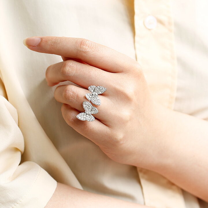 楽天市場】ダイヤモンド フォークリング 2.21ct(Total) F〜H VVS〜SI 