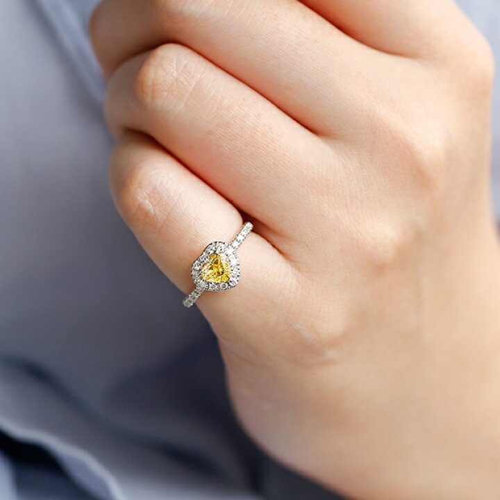 楽天市場】イエローダイヤモンド リング 0.75ct FANCY INTENSE YELLOW 