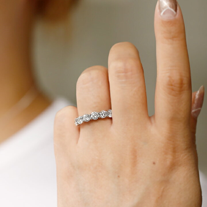 楽天市場】ダイヤモンド フルエタニティリング 4.737ct(Total) / 15石 