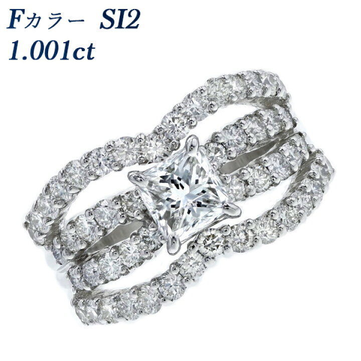 楽天市場】ダイヤモンド リング 1.001ct F SI2 カットコーナード 