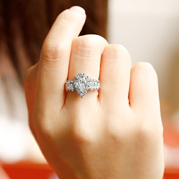 楽天市場】ダイヤモンド リング 1.032ct D SI2 ペアシェイプ  