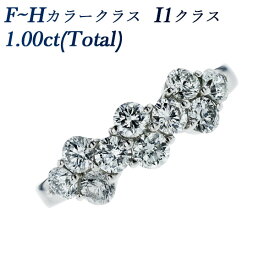 ダイヤモンド リング 1.00ct(Total) I1クラス-F～Hクラス-ラウンドブリリアントカット プラチナ ダイヤモンド リング 指輪 Pt900 Pt 1.0ct 1カラット ダイヤモンド ダイアモンド ダイヤ ダイア