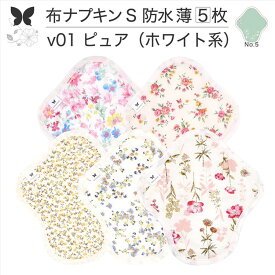 布ナプキン 昼用 軽い日 ふつうの日 多い日 尿もれ用 防水 薄型 S 5枚 セット 生理用品 生理用ショーツ 尿もれ 尿漏れ 吸水パット セット 温活 妊活 防災 布 ナプキン 防水布入り ニット生理 カイロ オーガニックコットン 送料無料