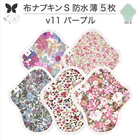 布ナプキン 昼用 軽い日 ふつうの日 多い日 尿もれ用 防水 薄型 S 5枚 セット 生理用品 生理用ショーツ 尿もれ 尿漏れ 吸水パット セット 温活 妊活 防災 布 ナプキン 防水布入り ニット生理 カイロ オーガニックコットン 送料無料
