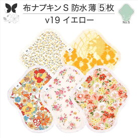 布ナプキン 昼用 軽い日 ふつうの日 多い日 尿もれ用 防水 薄型 S 5枚 セット 生理用品 生理用ショーツ 尿もれ 尿漏れ 吸水パット セット 温活 妊活 防災 布 ナプキン 防水布入り ニット生理 カイロ オーガニックコットン 送料無料