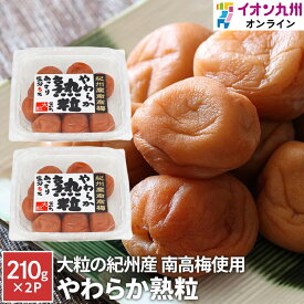 梅干し やわらか熟粒 230g 2点 セット梅 紀州産 南高梅 塩分 5% 大粒 梅干 イオン九州