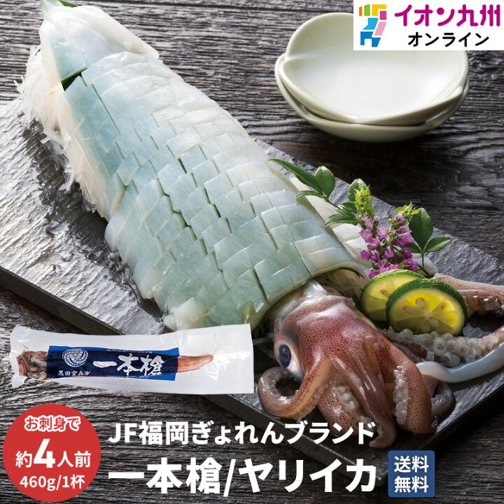 楽天市場 最大700円offクーポン配布中 5 6 9 59 イカ 刺身 Jfふくおか 一本槍いか 剣先いか 460g 福岡県産 ケンサキイカ 冷凍 一本槍イカ 姿造り 肝臓 墨 口 軟骨 産地直送 新鮮 揚げ 炒め 唐揚げ 天ぷら 七輪焼 イオン九州 送料無料 イオン九州オンライン