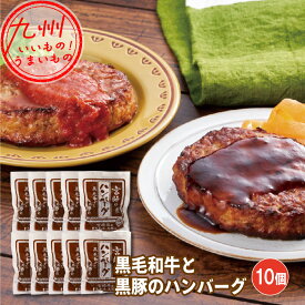 黒毛和牛と黒豚のハンバーグ 110g×10個　中村食肉