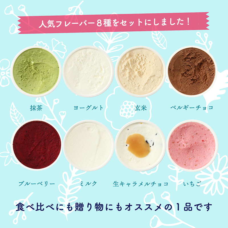安価 阿蘇天然アイス 人気の定番8種セット アイスクリーム・シャーベット