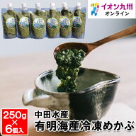 有明海産冷凍めかぶとろろ6個入めかぶ芽かぶわかめワカメ 海藻 ねばねば ネバネバ 無添加 自然食品 冷凍 …