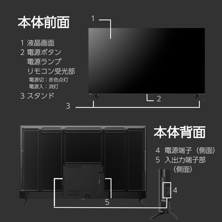 楽天市場】チューナーレステレビ 55型 大型 4K対応 Android TV 配信 
