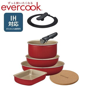 evercook�@�G�o�[�N�b�N�@IH�Ή��@8�_�Z�b�g�@�ʎq�Ă��@�|�b�g18cm�@�t���C�p��22cm�@�t���C�p��26cm�@�V���R�[�������O���K���X�W18cm �@�|�b�g�p�v���X�`�b�N�ӂ� ���т�� ���������Ȃ� 