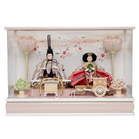 【ポイント3倍！クーポンで3000円OFF】福仙 親王ケース飾り　「いのり」 4532365233107 ひな人形 雛人形 節句　節句人形　グレージュ　上品　やさしい　淡い　桜　白　統一感　かわいい