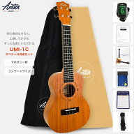 タイムセール【初心者8点セット！】Aostinオースティン・UMIー1C・コンサートウクレレ・マホガニー材【安…