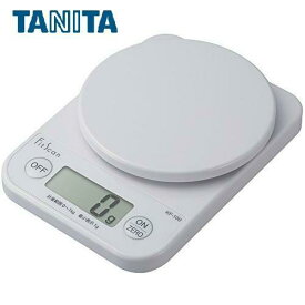 タニタ クッキングスケール キッチンスケール キッチン はかり 料理 デジタル 1kg 1g単位 ホワイト KF-100 WH デジタルスケール 計量器 コンパクト