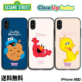 SESAME Close Up series Card Door Bumper Case【DM便送料無料】セサミストリート iPhoneケース カード収納ケース 可愛い アイフォンケース 公式 正規品 カード収納 スマホケース 携帯カバー スマホカバー 丈夫 キャラクター TPU PC 落下防止 耐衝撃 保護 便利 ミラー付き