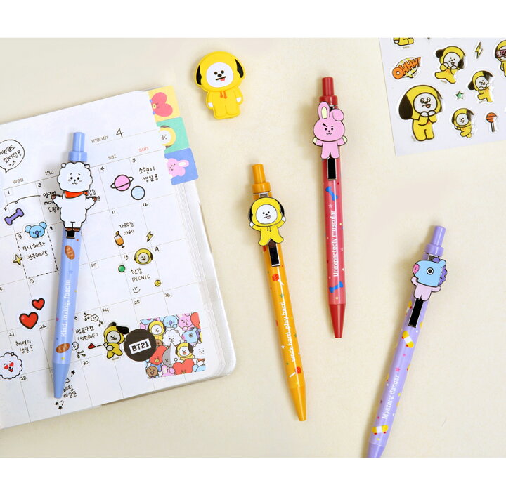 新品 Bt21公式 Bts Chimmy ジェルペン ジミン チミー フィギュア プレゼントにも ボールペン 学校 職場 防弾少年団 保障 Chimmy