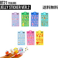 BT21 Jelly Sticker Ver.2【送料無料】正規品 公式グッズ 強力 剥がれにくい ジェリーステッカー 透明 ク…