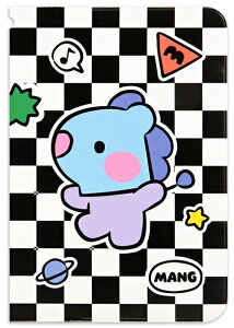BT21 minini Passport Cover Checkerboard【送料無料】パスポートケース BT21グッズ 公式グッズ 公式 グッズ 旅行 旅行グッズ レザー シンプル デザイン ブラック キャラクター タタ チミー クッキー RJ コ
