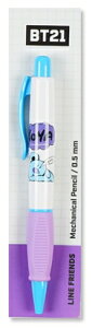 BT21 Color Mechanical Pencil【送料無料】BTS公式グッズ シャーペン シャープペンシル キャラクターシャーペン 0.5mm芯 クリップ付き 正規品 かわいい ギフト プレゼント キャラクター ラインフレン