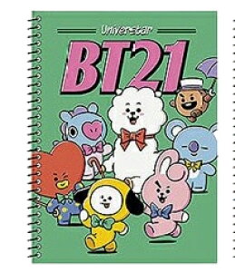 BT21 Spring Line Note【送料無料】正規品 公式グッズ ノート スプリング 罫線 リングノート 使いやすい 受験 かわいい 学生 学校 BTS 防弾少年団 K-POP 韓国 防弾少年団 TATA CHIMMY COOKY RJ 新学期 メモ