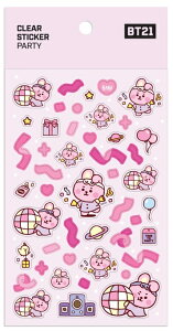 BT21 Clear Sticker PartyyzBTSObY NAXebJ[ V[ fR[V fRXebJ[ X}zfR ՂcȂ V[ V[ _CA[fR oCXebJ[ 