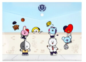 BT21 PP File Pocket SchoolyzBTSObY t@C|Pbg ޕۊ vgۊ A4TCY w 󌱐 Vw wZ PPf ^  LN^[t@C 킢 v[g 