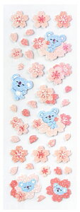 BT21 Hologram Sticker Cherry Blossom【送料無料】BTS公式グッズ BT21 ホログラムスティッカー チェリーブロッサム シール デコレーション デコステッカー スマホデコ 跡が残らない ステッカー モバイ