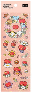 BT21 minini Hologram Sticker Happy FloweryzBTSObY zOXeBbJ[ V[ fR[V fRXebJ[ X}zfR V[ V[ ՂcȂ _CA[fR 