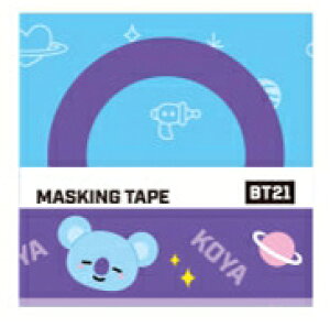 BT21 Masking Tape【送料無料】BTS公式グッズ マスキングテープ 梱包用テープ デコレーション スマホデコ デコステッカー 跡が残らない 大容量 ダイアリーデコ 正規品 かわいい プレゼント 誕生