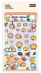 BT21 Clear Sticker mininiyzBTSObY NAXebJ[ ~jj V[ fR[V fRXebJ[ X}zfR ՂcȂ V[ V[ _CA[fR oCXe