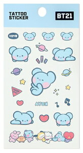 BT21 Tatto Sticker【送料無料】BTS公式グッズ タトゥーシール シール デコレーション デコステッカースマホデコ 跡が残らない ダイアリーデコ マスクステッカー キャラクターシール 飾り 正規品