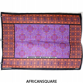 カンガ ケニア フチ縫い NIMEMPATA MZURI WA IMANI NA HURUMA 紫