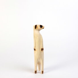 木彫動物 ミーアキャット ミニ 横向き