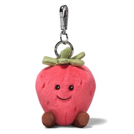 【選べる無料ラッピング！】正規品 McHugs Cream Strawberry Bag Charm mc600285b バッグチャーム イチゴ フルーツ マックハグス イギリス ふわふわ かわいい 幼児 保育園 孫 入園 プレゼント