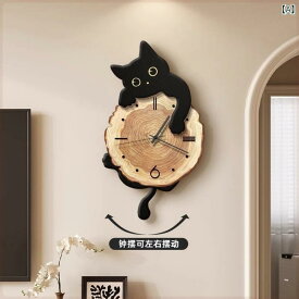 【楽天スーパーSALE】壁掛け時計 猫 モチーフ モダン シンプル リビング インテリア アート 高級感 装飾 クロック 現代風 芸術的