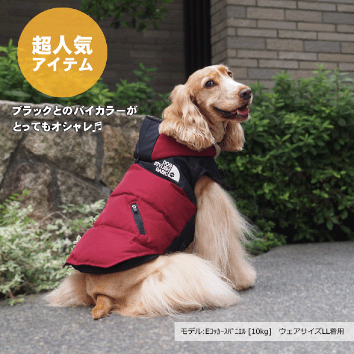 楽天市場】DOG STYLISH BASICバイカラーリアルダウンパーカー