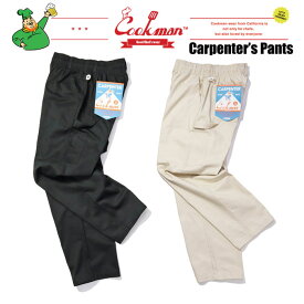 (お得なクーポン発行中！) クックマン シェフパンツ カーペンターズ パンツ ブラック クリーム COOKMAN Chef Pants Carpenter's Pants Black Cream