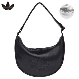 アディダスオリジナルス バッグ アディカラー ハーフ ショルダー 肩掛け ブラック シルバー adidas Originals ADICOLOR HALF CRESCENT BAG METALLIC PU KR1546 KR1562