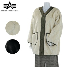 (FINAL SALE) アルファ インダストリーズ レディース フェイクファー キルトライナー ジャケット ミリタリー ALPHA INDUSTRIES TA7142