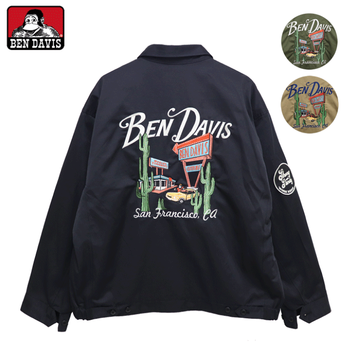 ベンデイビス ジャケット 長袖 ワイド BEN DAVIS T/C TWILL SOUVENIR JACKET ベンデービス / ベン デイビス (SA) 楽天市場】ベンデイビス ジャケット 長袖 ワイド BEN DAVIS T/C TWILL