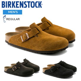 ビルケンシュトック サンダル メンズ ボストン スウェード レザー ソフトフットベッド レギュラーフィット(幅広) BIRKENSTOCK BOSTON