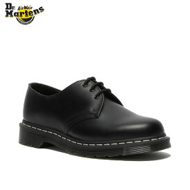 ドクターマーチン メンズ レディース 1461 WHITE STITCH 3 ホール シューズ ホワイトステッチ Dr.Martens 1461 WS 3 EYELET SHOE BLACK 24757001 即納