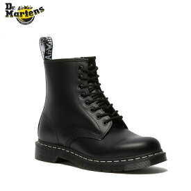 ドクターマーチン メンズ レディース ウィメンズ 8ホール ブーツ 1460 WHITE STITCH Dr.Marten 1460 WS 8 EYELET BOOT BLACK SMOOTH 24758001 即納