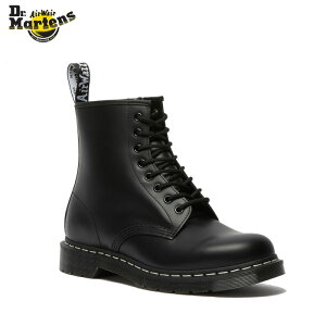 hN^[}[` 8z[ fB[X Y u[c ubN Dr.Martens 1460 WHITE STITCH 8 EYELET BOOT BLACK SMOOTH 24758001