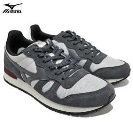 (お得なクーポン発行中！) ミズノ スニーカー メンズ レディース ランニングシューズ ライトグレー×グレー×エンジ MIZUNO ML87